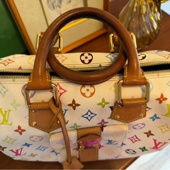 Authentic, Louis Vuitton Murakami White, Speedy - Picture 2 of 9